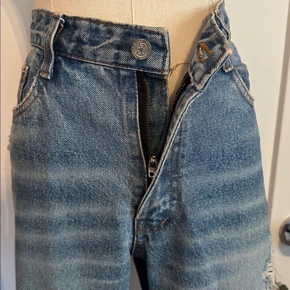 Ingalls Denim Line men’s 100 cotton 32x36 graffiti distressed Korean K-pop jeans